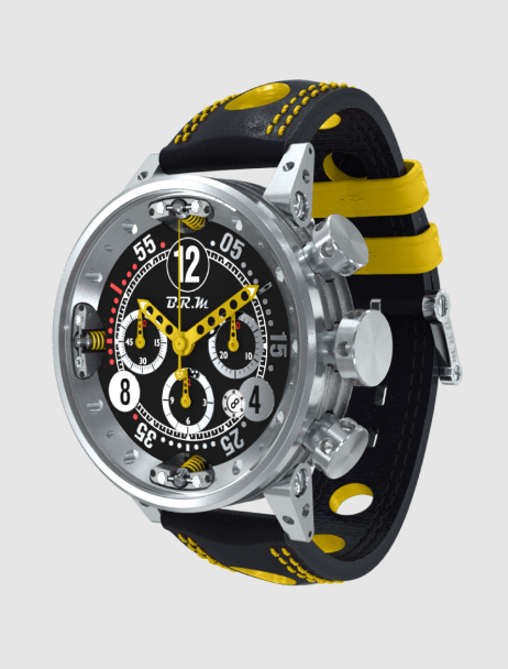 Review High Quality B.R.M Replica Watches For Sale BRM Racing V12-46-SA Yellow Chronograph